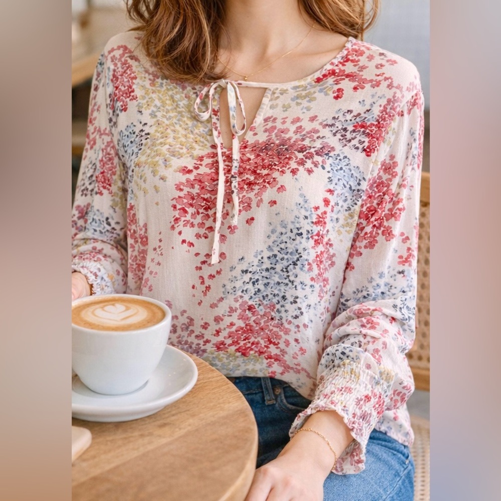 Lucky Brand Multicolor Floral Blouse